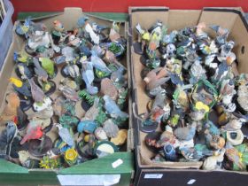 Resin Bird Figures, Eaglemoss 2002, The Bird Collection, over eighty:- Two Boxes. some very small