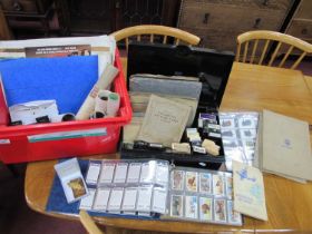 Cigarette and Tea Cards, postcards, theatre programmes, school class photographs deed box, etc. 2