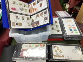 A Collection of Two Hundred and Twenty G.B FDC's, in four albums, castle high values and £10