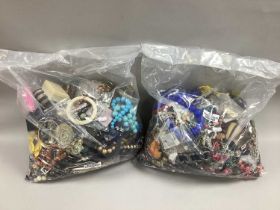 A Mixed Lot of Assorted Costume Jewellery :- Two Bags [2080796] [2080802]