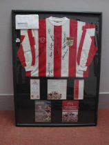 Stoke City Score Replica Shirt Commemorating Their 1972 League Cup Final Win, bearing black pen