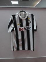 Alessandro Del Piero, Juventus Number 10 Large Home Shirt, by Nike, featuring 'Betclic' logo,