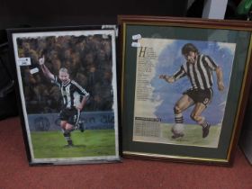 Newcastle United Malcolm Macdonald Fact File, print bearing signature (unverified), Alan Shearer Ltd