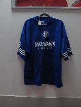 Glasgow Rangers Blue Adidas Match Shirt for The Champions League 1995-6, with Champions League arm