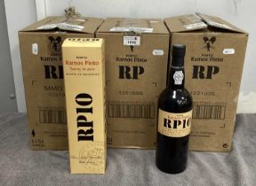 Port - Ramos Pinto Port, tawny 10 years, 750ml., boxed. (18 boxed bottles plus 1 additional