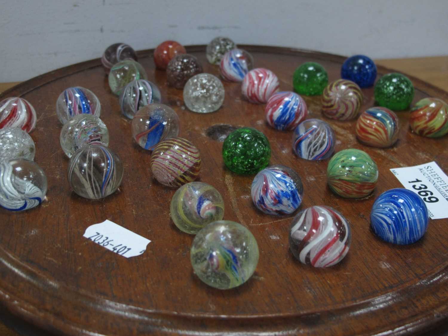 A solitaire board complete with Victorian marbles (32) dimensions board 27cm and all marbles about - Image 9 of 11