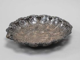 A Decorative Victorian Hallmarked Silver Dish, JD&S, Sheffield 1896, of shaped pierced design,