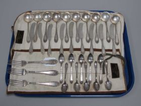 A Part Canteen of c.Early XX Century American Cutlery, comprising three forks, nine butter knives,