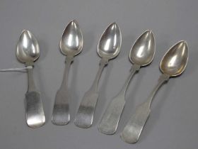 John Clark Blackman & Co Bridgeport; A Set of Six American Spoons, inscribed "Burrall", 15.8cm long.