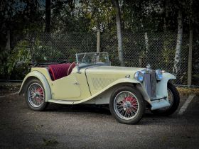 1949 [LXS 387] MG TC Midget in cream, previous /original registration [LFM 358], 1,250cc. Having