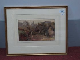 WILLIAM GILBERT FOSTER (1855-1905) Ruined Building and Trees, watercolour, signed lower left, 16 x