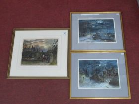 JIM ROBINSON (Contemporary) Past The Clock House, watercolour, signed lower left. Two Others, by the