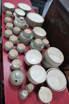 Denby Stoneware Table Pottery, approximately eighty-one pieces including teapot. pepper with chip,