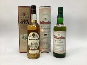 Whisky - Glen Grant Scotch Whisky, 40% Vol., 70cl., boxed; Tullibardine Single Highland Malt