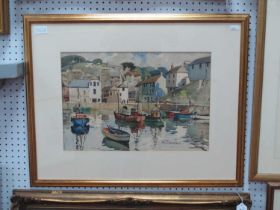 EDWARD WESSON (1910-1983) *ARR Boats in a Harbour, watercolour, signed lower right, 30 x 44cm.