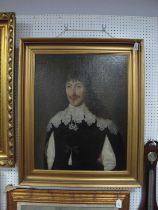 THOMAS LEIGH Portrait of Aston Cockayne, oil on canvas, signed right edge, 72 x 57cm.