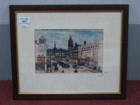 AFTER TERRY GORMAN (Sheffield Artist, b.1935) *ARR Sheffield Street Scene, showing The Regent and