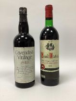 Red Wine - Grand Listrac 1978, plus Cavendish Vintage 1949 Vin de Liqueur.