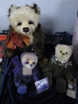 Three Collectable Teddy Bears by The Cotswold Bear Co. to include Cub Collection Bramble Limited