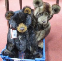 Two Charlie Bears - Shane #CB181842B, Frank #CB161667 both with key necklaces, tags and