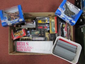 An interesting collection of diecast model vehicles by NZG, Burago, Matchbox, Lledo and other to