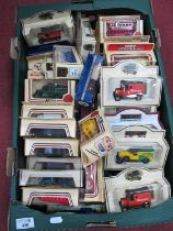 Approximately Fifty diecast model vehicles by Lledo and similar to include #15024 1932 AEC Regent