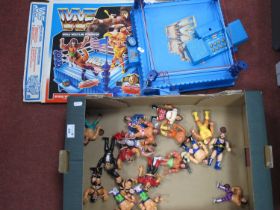 Seventeen WWF World Wrestling Federation plastic action figures to include Hulk Hogan, Hot Rod,