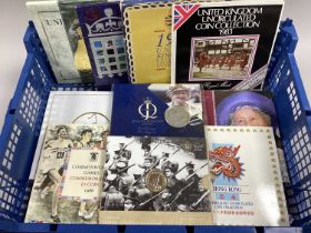 Twelve Royal Mint Coin Sets And Commemorative Coins, including 1983, 1986, 1990, 1994 and 1996 GB