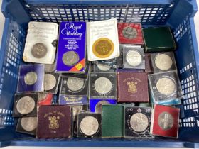 Large Collection Of GB Commemorative Coins, 1977 Jubilee Crowns, Churchill, Charles and Diana etc,