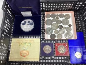 2004 Westminster 5oz Fine Silver Proof Britannia Coin, together with a collection of mainly GB coins