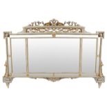 REGENCY PAINTED & PARCEL-GILT OVERMANTLE MIRROR