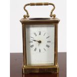 EDWARDIAN BRASS CARRIAGE CLOCK