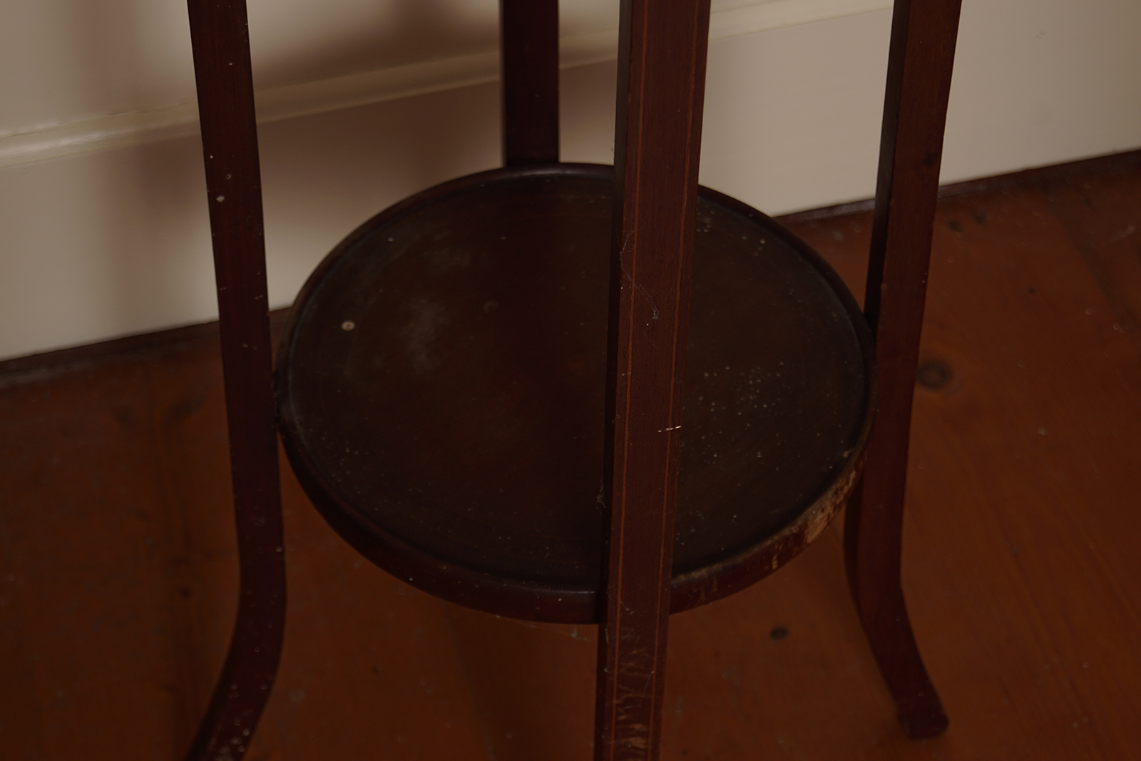 EDWARDIAN MAHOGANY AND INLAID PLANT STAND - Image 3 of 3