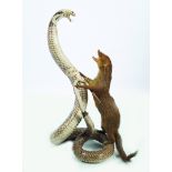 TAXIDERMY: SNAKE AND A FERRET