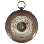 SMALL EDWARDIAN ANEROID BAROMETER