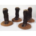 SET OF 4 HOOF-STEMMED VASES