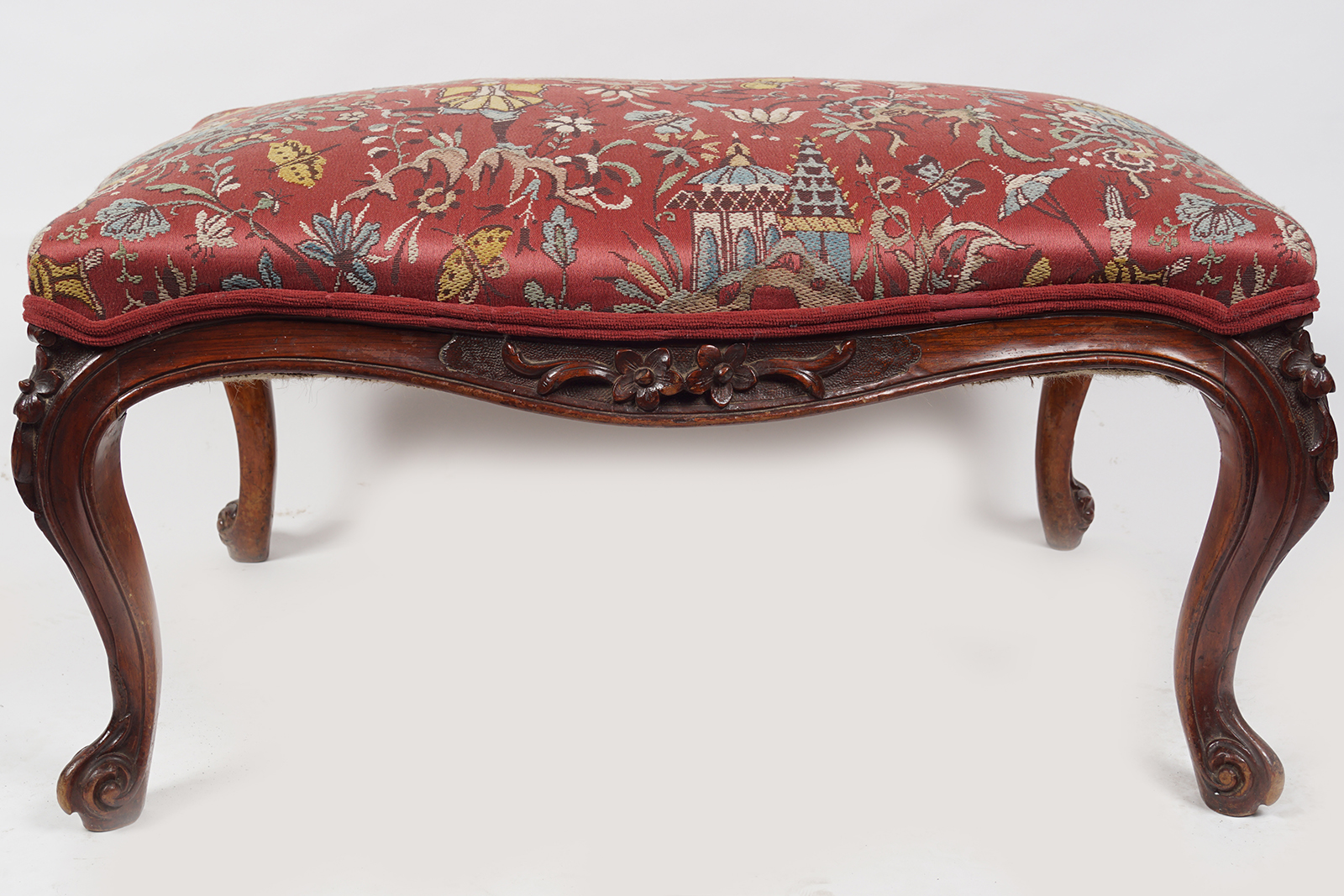 EARLY VICTORIAN WALNUT STOOL