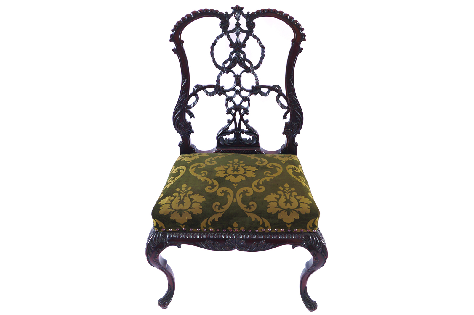 19TH-CENTURY MAHOGANY CHIPPENDALE SIDE CHAIR