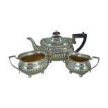 3-PIECE SHEFFIELD SILVER-PLATED TEA SERVICE