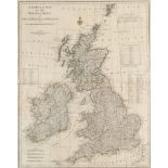 18TH-CENTURY MAP OF GREAT BRITAIN & IRELAND