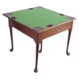 IRISH GEORGE II PERIOD MAHOGANY GAMES TABLE