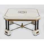 NEO-CLASSICAL STATUARY WHITE MARBLE LOW TABLE