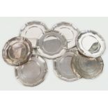 SET 8 SILVER PLATED SOUS PLATS