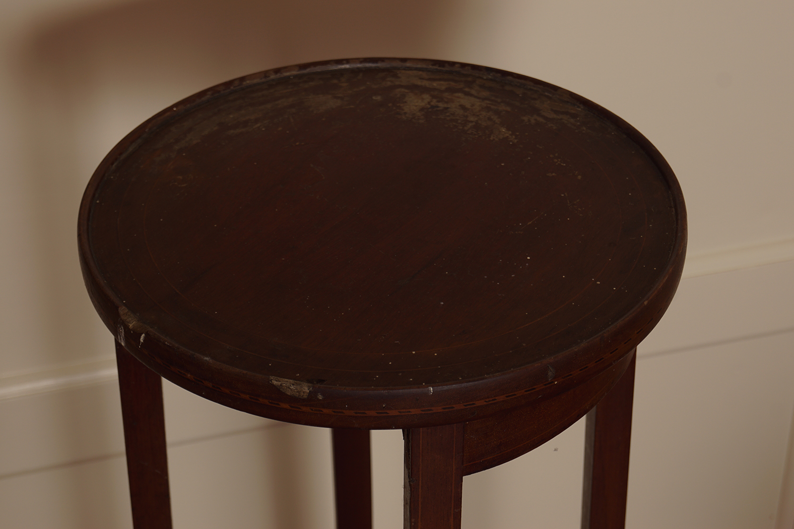 EDWARDIAN MAHOGANY AND INLAID PLANT STAND - Image 2 of 3