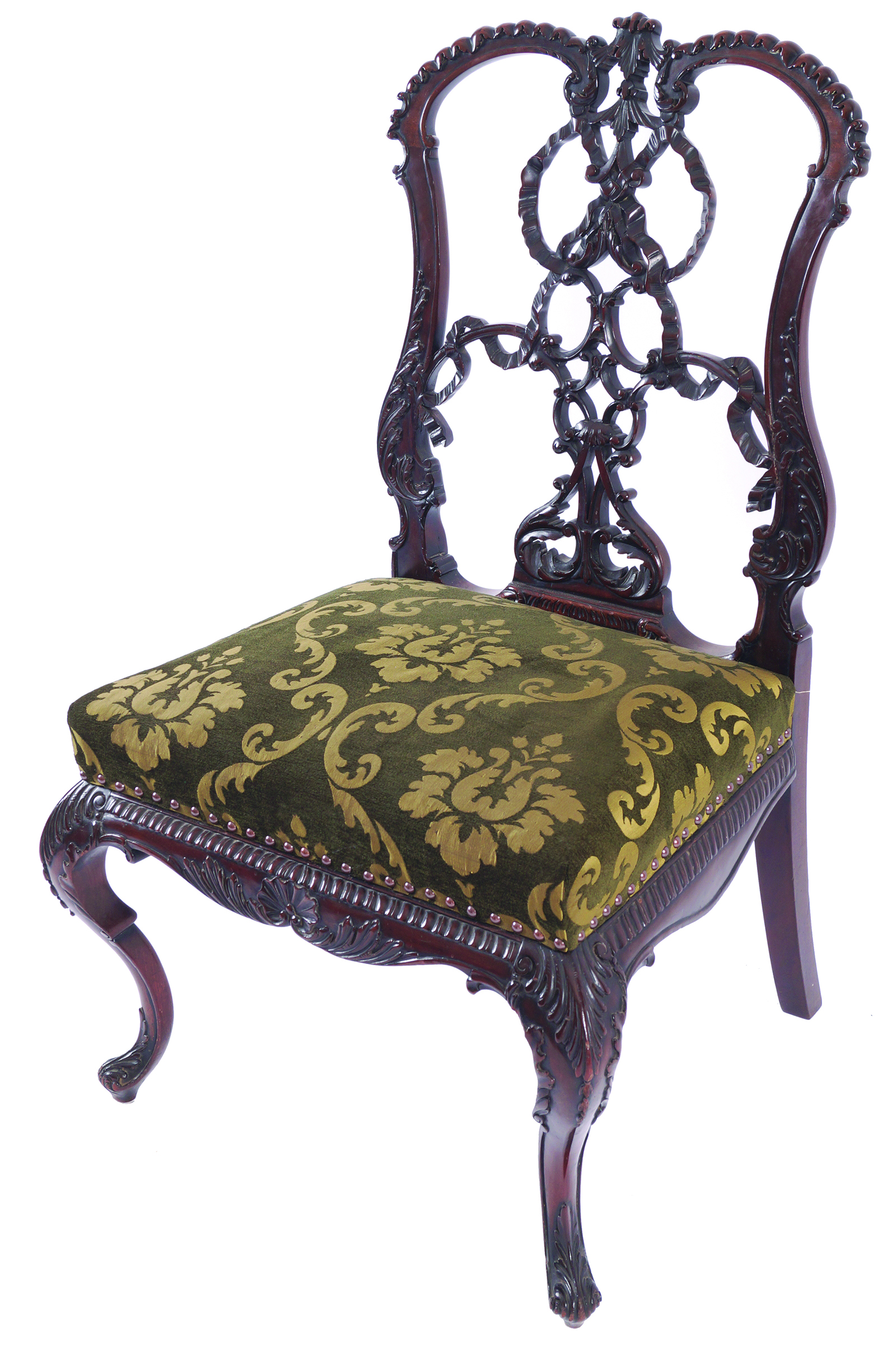 19TH-CENTURY MAHOGANY CHIPPENDALE SIDE CHAIR - Image 2 of 5