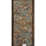 CHINESE QING SILK EMBROIDERED PANEL