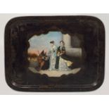 LARGE REGENCY PAPIER MACHE TRAY