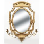 19TH-CENTURY GILT GIRANDOLE MIRROR