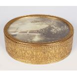 19TH-CENTURY FRENCH GILT METAL TRINKET BOX