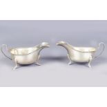 PAIR OF SHEFFIELD SILVER SAUCE BOATS